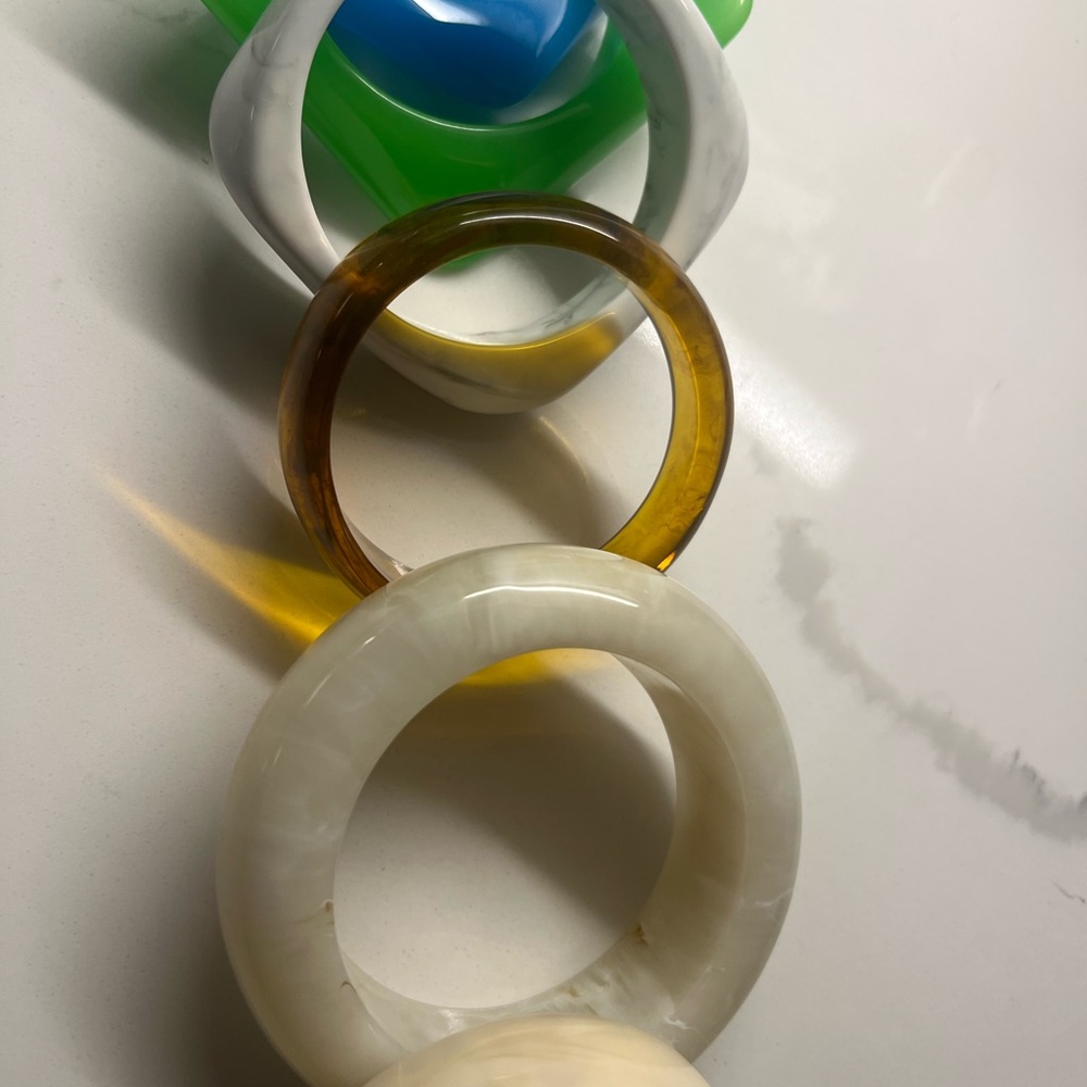 Colorful Resin Bangle Set